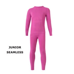 Sømløs Junior Skiundertøj - Pink