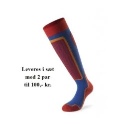 Lenz Skisokker 2 Par - Blå M/orange