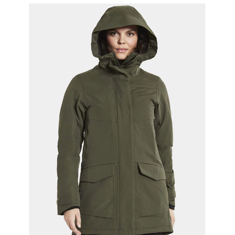 Didriksons Frida Dame Parka - Mørk Grøn 4 Didriksons Frida Dame Parka - Mørk Grøn - Billede 2