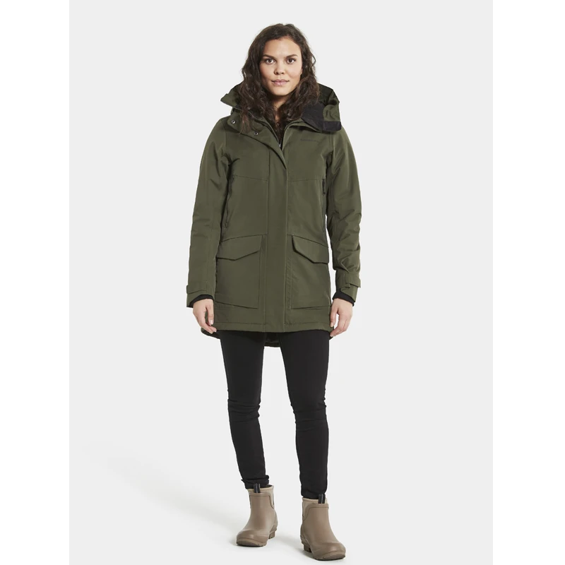Didriksons Frida Dame Parka - Mørk Grøn 3 Didriksons Frida Dame Parka - Mørk Grøn
