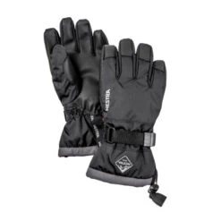 Hestra Gaunlet Czone Jr. Skihandske - 5 Finger Sort