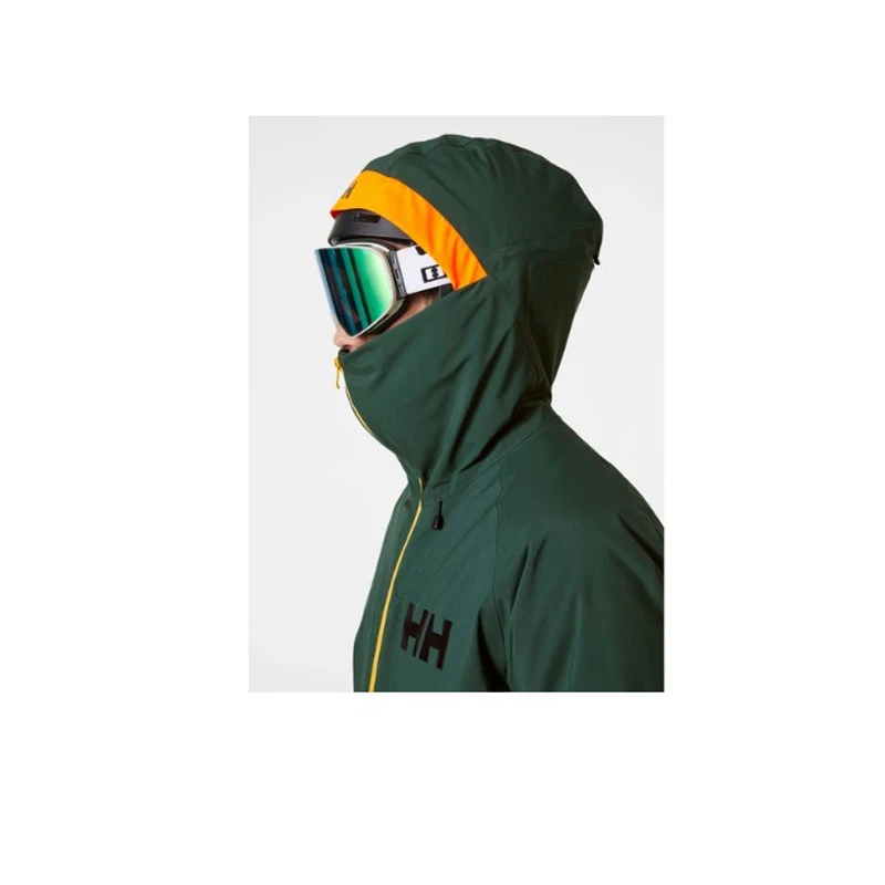 Helly Hansen Powderface Herre Skijakke - Grøn 4 Helly Hansen Powderface Herre Skijakke - Grøn - Billede 2
