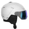 Salomon Icon LT Visor Dame Skihjelm - White/uni.m.blue 1 Salomon Icon LT Visor Dame Skihjelm - White/uni.m.blue -Scott Salgsbutik hvid dame skihjelm med visi