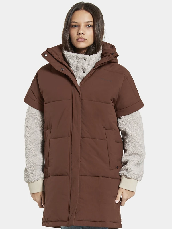 Didriksons Phoebe Pige Frakke - Jord Brun 4 Didriksons Phoebe Pige Frakke - Jord Brun - Billede 2