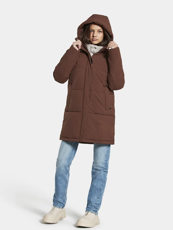 Didriksons Phoebe Pige Frakke - Jord Brun 3 Didriksons Phoebe Pige Frakke - Jord Brun