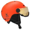 Salomon Grom Visor Skihjelm Til Børn - Flame/T. Orange Uni -Scott Salgsbutik salomon grom visor junior