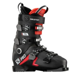 Salomon S/Pro 90 Skistøvle - Black/Belluga Rød
