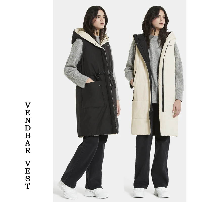 Didriksons Vendbar Damevest - Foam Hvid/sort 3 Didriksons Vendbar Damevest - Foam Hvid/sort